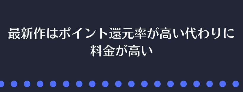 最新作は料金が高い